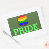 Gay Pride Rainbow vlag Shamrock Rechthoekige Sticker (Envelop)