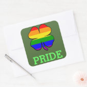 Gay Pride Rainbow vlag Shamrock Vierkante Sticker (Envelop)