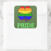 Gay Pride Rainbow vlag Shamrock Vierkante Sticker (Tas)