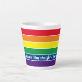 Gay Pride Rainbow Voeg je eigen tekst toe Latte Mok (Voorkant)