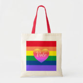Gay Pride Rainbow Vote LBGTQ 2024 Verkiezingen Tote Bag (Voorkant)