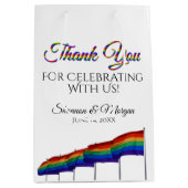 Gay Pride Rainbow Weddenschap Dank je cadeau Medium Cadeauzakje (Voorkant)