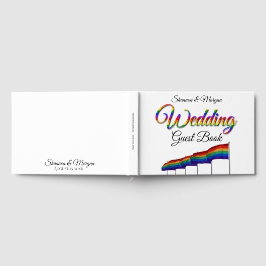 Gay Pride Rainbow Weddenschap Gastenboek (Volledig)