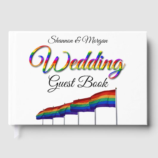 Gay Pride Rainbow Weddenschap Gastenboek (Voorkant)