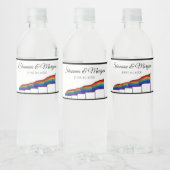 Gay Pride Rainbow Weddenschap Water Fles Label gro Waterfles Etiket (Flessen)