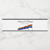 Gay Pride Rainbow Weddenschap Water Fles Label gro Waterfles Etiket (Enkel label)