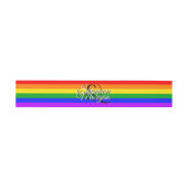 Gay Pride Rainbow Wedding Belly Band Uitnodigingen Wikkel (Vlak)