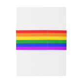 Gay Pride Rainbow Wedding Belly Band Uitnodigingen Wikkel (Achterkant Voorbeeld)