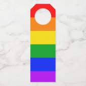 Gay Pride Rainbow Wedding Bottle Hanger Label (Achterkant)