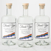 Gay Pride Rainbow Wedding Liquor Bottle Label Likeurfles Etiket (Flessen)