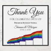 Gay Pride Rainbow Wedding Liquor Bottle Label Likeurfles Etiket (Enkel label)