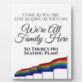 Gay Pride Rainbow Wedding No Seating Plan Sign. Fotoplaat (Voorkant)