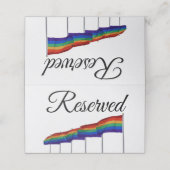 Gay Pride Rainbow Wedding Reserved Place Card Plaatskaartje (Buitenkant ongevouwen)