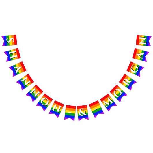 Gay Pride Rainbow Wedding Vlaggetjes (Alle)