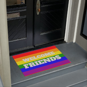 Gay Pride Rainbow welkomstvrienden Deurmat