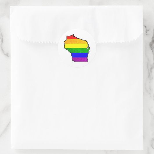 Gay Pride Rainbow Wisconsin Stickers (Tas)