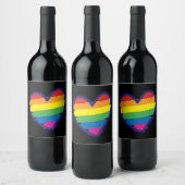 Gay Pride Rainbowflag Wijn Etiket (Flessen)