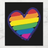 Gay Pride Rainbowflag Wijn Etiket (Enkel label)