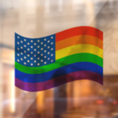 Gay Pride Regenboog Amerikaanse vlag Sterren & Str Raamsticker (Vel 2)