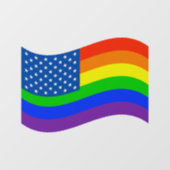 Gay Pride Regenboog Amerikaanse vlag Sterren & Str Raamsticker (Vel)