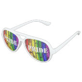 Gay PRIDE Regenboog Bricks Aviator Zonnebril (Gekanteld)