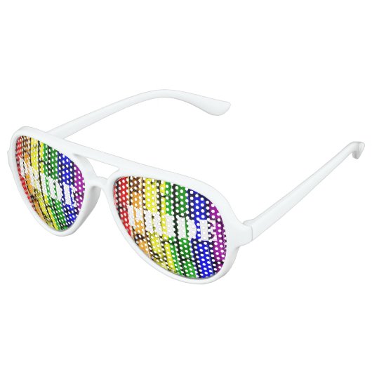 Gay PRIDE Regenboog Bricks Aviator Zonnebril (Gekanteld)
