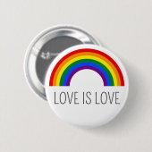 Gay Pride Regenboog. Liefde is Liefde. Ronde Button 5,7 Cm (Voorkant /achterkant)