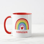 Gay Pride Regenboog Persoonlijk Mok (Links)