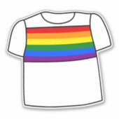 Gay Pride | Regenboog T-Shirt Sticker (Voorkant)