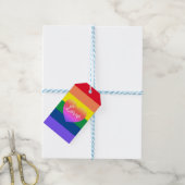 Gay Pride Regenboog Vlag Kleurrijke Hart LGBTQ Cadeaulabel (Met Touw)