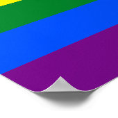 Gay Pride Regenboog Vlag LGBTQ Ondersteuning Liefd Poster (Hoek)