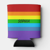 Gay Pride Regenboogblik of Flessenhouder Aangepast Blikjeskoeler (Achterkant)