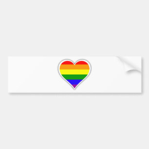 Gay pride regenbooghart bumpersticker
