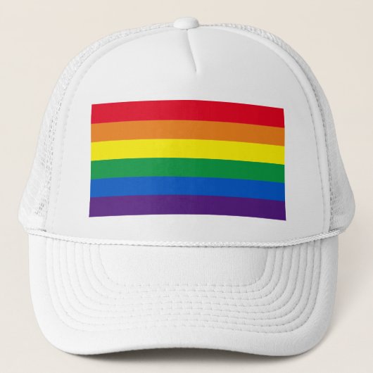 Gay Pride regenboogkleuren lgbt vlag Trucker Pet (Voorkant)