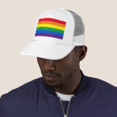 Gay Pride regenboogkleuren lgbt vlag Trucker Pet (In situ)