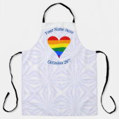 Gay Pride Regenboogvlag Hart Funky Persoonlijk Schort (Voorkant)