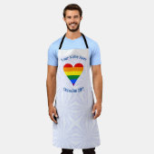 Gay Pride Regenboogvlag Hart Funky Persoonlijk Schort (Gedragen)