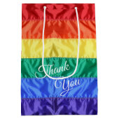 Gay pride regenboogvlag LGBT LGBTQ regenboogstrepe Medium Cadeauzakje (Achterkant)
