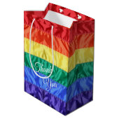 Gay pride regenboogvlag LGBT LGBTQ regenboogstrepe Medium Cadeauzakje (Achterkant Gekanteld)