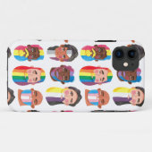 Gay Pride regenboogvlaggen vlaggen met mannen cade Case-Mate iPhone Case (Achterkant (horizontaal))