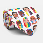 Gay Pride regenboogvlaggen vlaggen met mannen cade Stropdas (Opgerold)