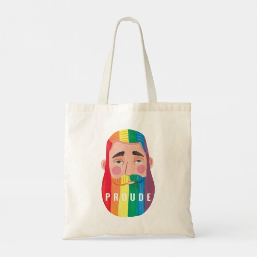 Gay Pride regenboogvlaggen vlaggen met mannen cade Tote Bag (Achterkant)