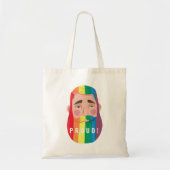 Gay Pride regenboogvlaggen vlaggen met mannen cade Tote Bag (Voorkant)