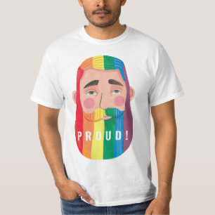 Gay pride regenboogvlaggen vlaggen van de soort "T T-shirt