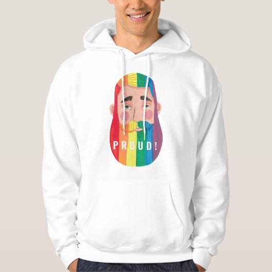 Gay Pride regenboogvlaggen vlaggen van mannen bear Hoodie (Voorkant)