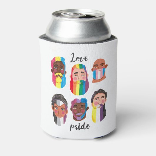 Gay Pride regenboogvlaggen vlaggen van mannen Blikjeskoeler (Blikje Achterkant)