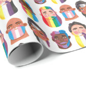 Gay Pride regenboogvlaggen vlaggen van mannen Cadeaupapier (Rol Hoek)