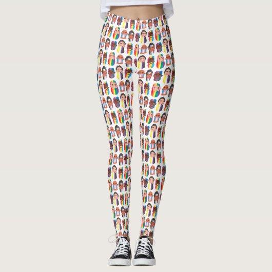Gay Pride regenboogvlaggen vlaggen van mannen Leggings (Voorkant)