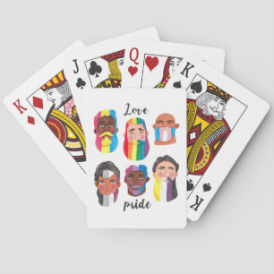 Gay Pride regenboogvlaggen vlaggen van mannen Pokerkaarten