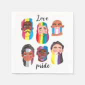 Gay Pride regenboogvlaggen vlaggen van mannen Servet (Voorkant)